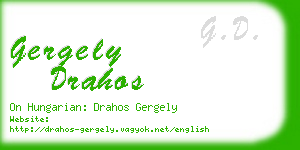 gergely drahos business card